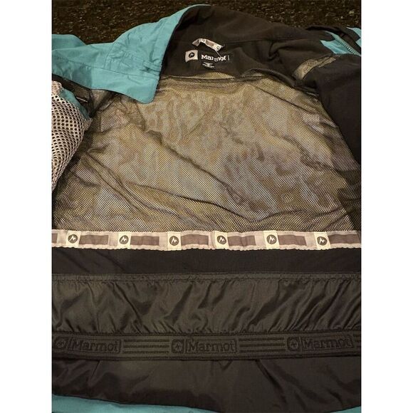 Marmot Women's Greenish Blue Lined Jacket Medium Hooded Casual Fall - Picture 9 of 16